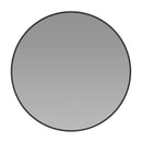 Monaco 24" Round Accent Mirror Round Black Metal Framed Wall Mount Mirror for Bathroom, Vanity, Entryway, Dining Room, & Living Room