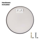 Monaco 24" Round Accent Mirror Round Black Metal Framed Wall Mount Mirror for Bathroom, Vanity, Entryway, Dining Room, & Living Room