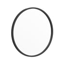 Monaco 20" Round Accent Wall Mirror in Black with Metal Frame for Bathroom, Vanity, Entryway, Dining Room, & Living Room