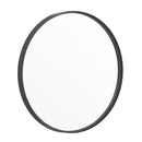 Monaco 27.5" Round Accent Wall Mirror in Black with Metal Frame for Bathroom, Vanity, Entryway, Dining Room, & Living Room