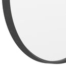 Monaco 27.5" Round Accent Wall Mirror in Black with Metal Frame for Bathroom, Vanity, Entryway, Dining Room, & Living Room