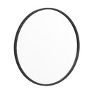 Monaco 24" Round Accent Wall Mirror in Black with Metal Frame for Bathroom, Vanity, Entryway, Dining Room, & Living Room