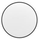 Monaco 24" Round Accent Wall Mirror in Black with Metal Frame for Bathroom, Vanity, Entryway, Dining Room, & Living Room