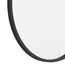 Monaco 24" Round Accent Wall Mirror in Black with Metal Frame for Bathroom, Vanity, Entryway, Dining Room, & Living Room