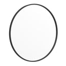 Monaco 30" Round Accent Wall Mirror in Black with Metal Frame for Bathroom, Vanity, Entryway, Dining Room, & Living Room