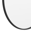 Monaco 30" Round Accent Wall Mirror in Black with Metal Frame for Bathroom, Vanity, Entryway, Dining Room, & Living Room