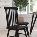 Torrin Set of Two Premium Solid Wood Spindle Back Dining Chairs with Saddle Seats and Floor Protectant Felt Pads