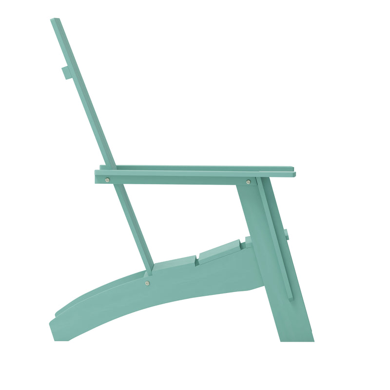 Set of 2 Piedmont Modern All-Weather Poly Resin Wood Adirondack Chairs