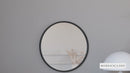 Monaco 20" Round Accent Wall Mirror in Black with Metal Frame for Bathroom, Vanity, Entryway, Dining Room, & Living Room