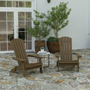 Set of 2 Riviera Poly Resin Folding Adirondack Lounge Chair - All-Weather Indoor/Outdoor Patio Chair