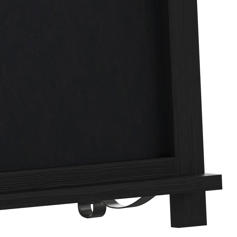 Magda Set of 10 Wall Mount or Tabletop Magnetic Chalkboards with Folding Metal Legs in Black, 12" x 17"