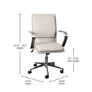 Artemis Mid-Back Home Office Chair with Armrests, Height Adjustable Swivel Seat