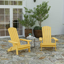 Set of 2 Riviera Poly Resin Folding Adirondack Lounge Chair - All-Weather Indoor/Outdoor Patio Chair