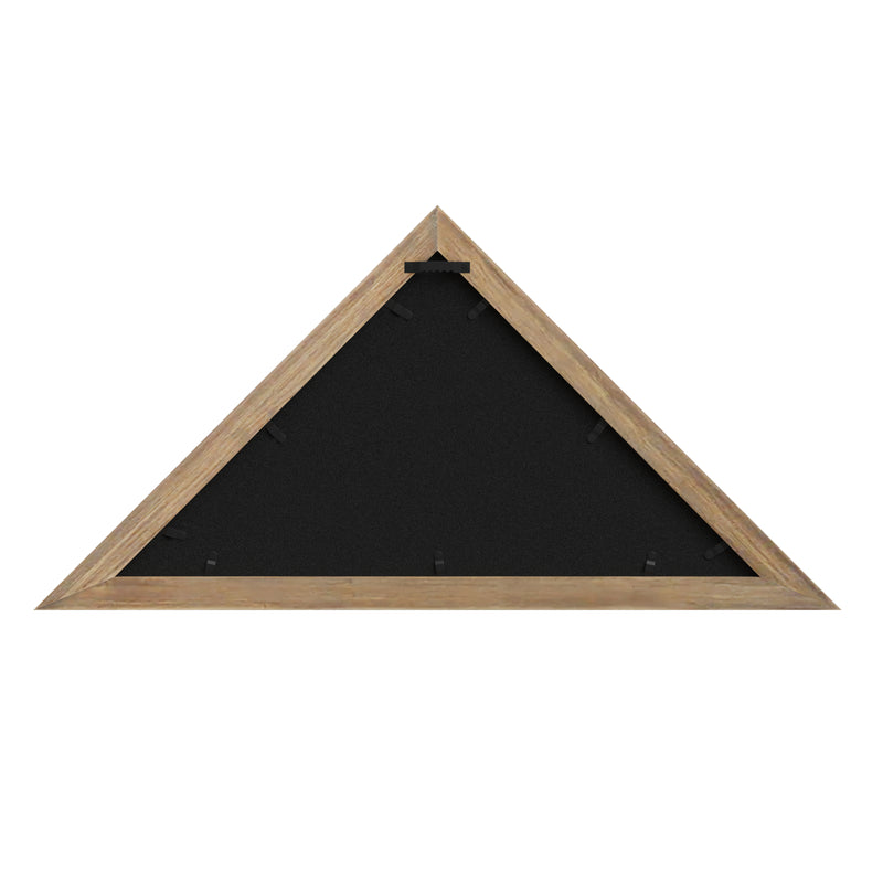 Sabore Weathered Solid Wood Military Memorial Flag Display Case for 9.5' x 5' American Veteran Flag
