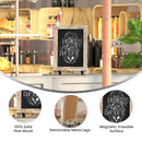 Magda Set of 10 Wall Mount or Tabletop Magnetic Chalkboards with Folding Metal Legs in Weathered,  9.5" x 14"