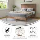 Ketner Solid Wood Platform Bed with Wooden Slats and Headboard, No Box Spring Needed