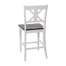 Imelda Set of Two Solid Wood Modern Farmhouse Counter Height Dining Stool