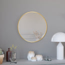 Monaco 24" Round Accent Wall Mirror in Black with Metal Frame for Bathroom, Vanity, Entryway, Dining Room, & Living Room