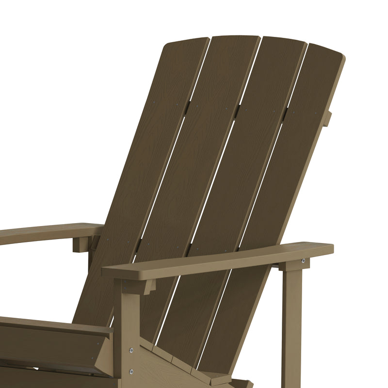 Set of 2 Riviera Adirondack Patio Chairs With Vertical Lattice Back And Weather Resistant Frame