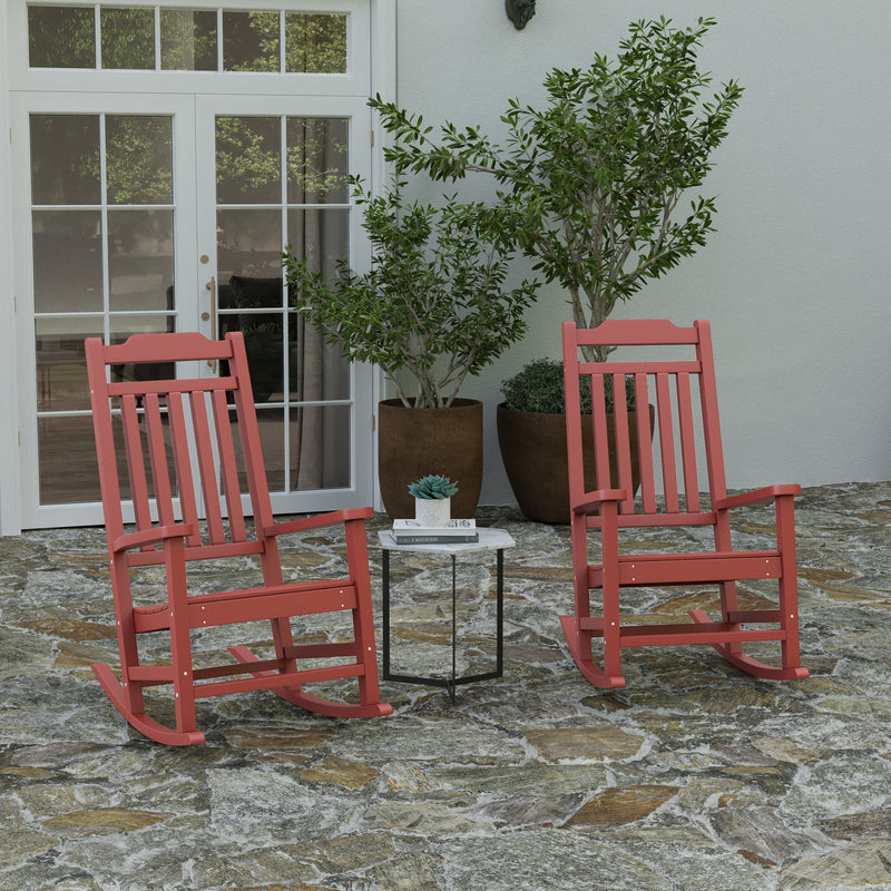Set of 2 Hillford Poly Resin Indoor/Outdoor Rocking Chairs