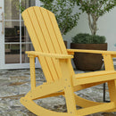 Set of 2 Atlantic All-Weather Polyresin Adirondack Rocking Chair with Vertical Slats