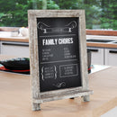 Magda Set of 10 Wall Mount or Tabletop Magnetic Chalkboards with Folding Metal Legs in Weathered,  9.5" x 14"