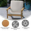 Riviera All-Weather Poly Resin Wood Adirondack Style Deep Seat Patio Club Chair with Cushions