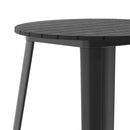 Dryden Indoor/Outdoor Bar Top Table, 30" Round All Weather Poly Resin Top with Steel base