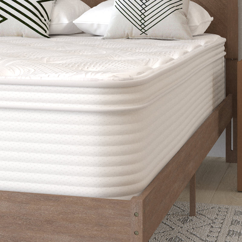 Vienna 14" Premium Comfort Euro Top Hybrid Pocket Spring and Memory Foam Mattress in a Box with Reinforced Edge Support