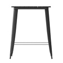 Dryden Indoor/Outdoor Bar Top Table, 31.5" Square All Weather Poly Resin Top with Steel base