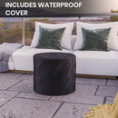 Aries 19.5" Portable Finished Steel Smokeless Wood Burning Outdoor Firepit with Waterproof Cover