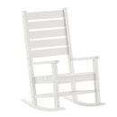 Fielder Set of 2 Contemporary Rocking Chairs, All-Weather HDPE Indoor/Outdoor Rockers