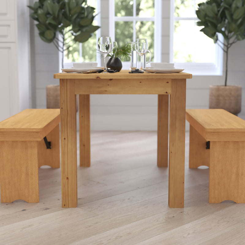 Jessamine 46" x 30" Rectangular Solid Pine Farm Dining Table