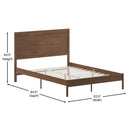Somerset Solid Wood Platform Bed with Wooden Slats and Headboard, No Box Spring Needed