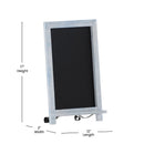 Magda Set of 10 Wall Mount or Tabletop Magnetic Chalkboards with Folding Metal Legs in Rustic Blue, 12" x 17"