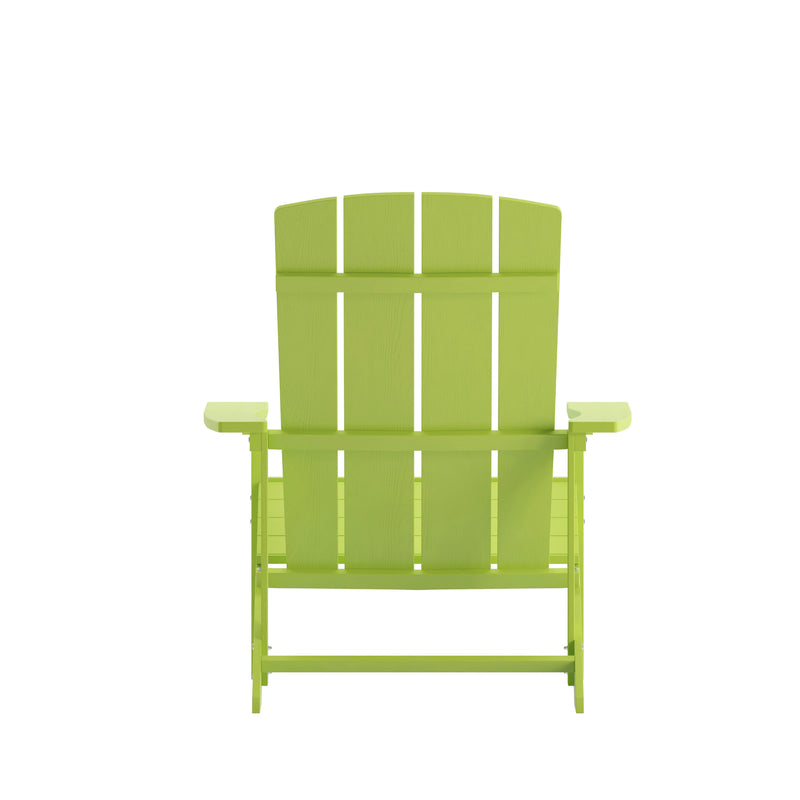 Set of 4 Riviera Adirondack Patio Chairs With Vertical Lattice Back And Weather Resistant Frame