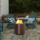 Aries 19.5" Portable Finished Steel Smokeless Wood Burning Outdoor Firepit with Waterproof Cover