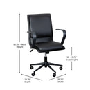 Artemis Mid-Back Home Office Chair with Armrests, Height Adjustable Swivel Seat