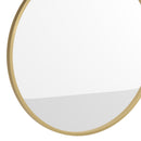 Monaco 24" Round Accent Wall Mirror in Black with Metal Frame for Bathroom, Vanity, Entryway, Dining Room, & Living Room