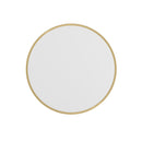Monaco 24" Round Accent Wall Mirror in Black with Metal Frame for Bathroom, Vanity, Entryway, Dining Room, & Living Room
