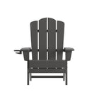 Nassau Adirondack Chair with Cup Holder, Weather Resistant HDPE Adirondack Chair, Set of 2