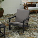 Riviera All-Weather Poly Resin Wood Adirondack Style Deep Seat Patio Club Chair with Cushions