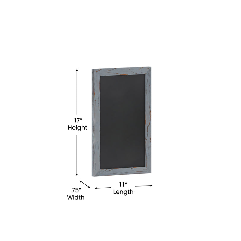 Magda Set of 10 Wall Mount Magnetic Chalkboards in Rustic Gray, 11" x 17"