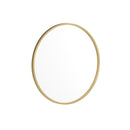 Monaco 24" Round Accent Wall Mirror in Black with Metal Frame for Bathroom, Vanity, Entryway, Dining Room, & Living Room