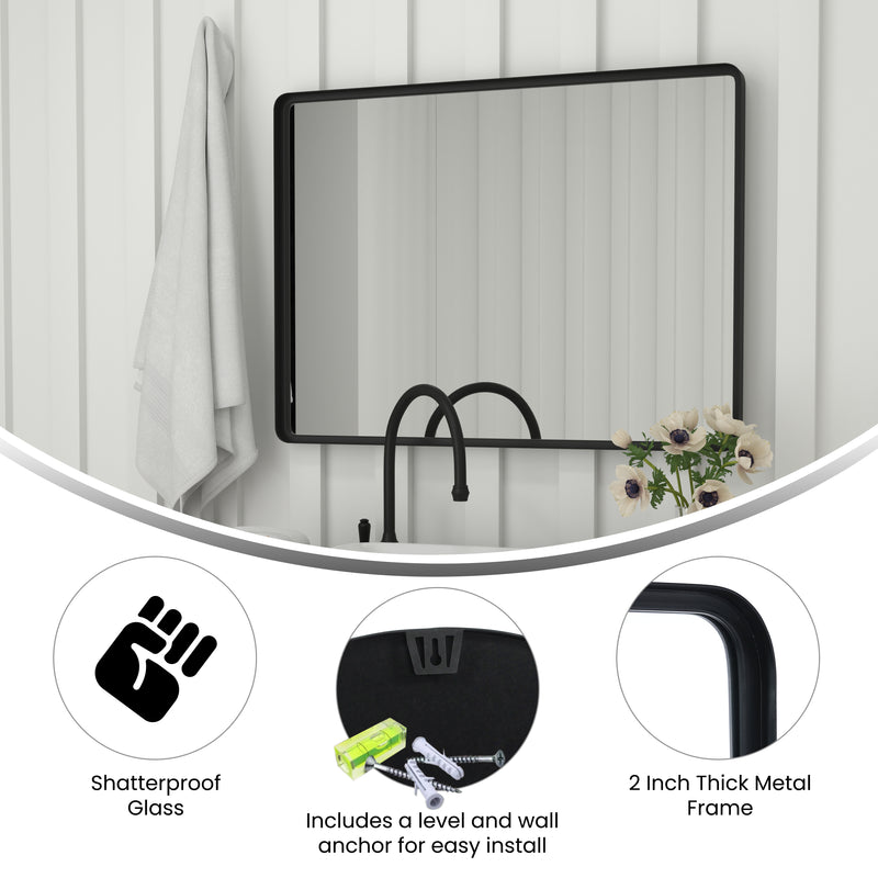 Jinny Metal Deep Set Wall Mirror
