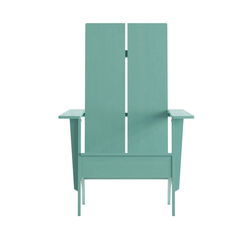 Set of 2 Piedmont Modern All-Weather Poly Resin Wood Adirondack Chairs