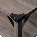 Green River Modern Farmhouse Engineered Wood Coffee Table and Powder Coated Steel Accents