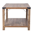 Green River Modern Farmhouse Engineered Wood Coffee Table and Powder Coated Steel Accents