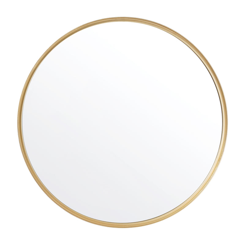 Monaco Round Deep Frame Accent Mirror Round Metal Framed Wall Mount Mirror