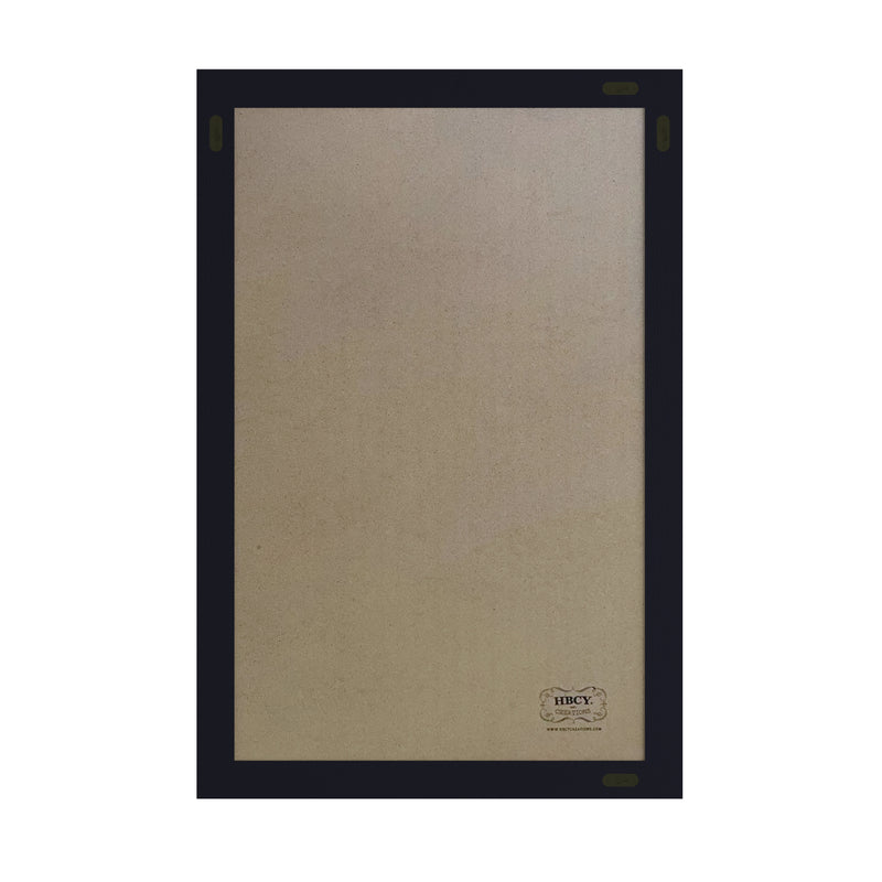 Magda 24" x 36" Black Wall Mount Magnetic Chalkboard Sign, Hanging Wall Chalkboard Memo Board